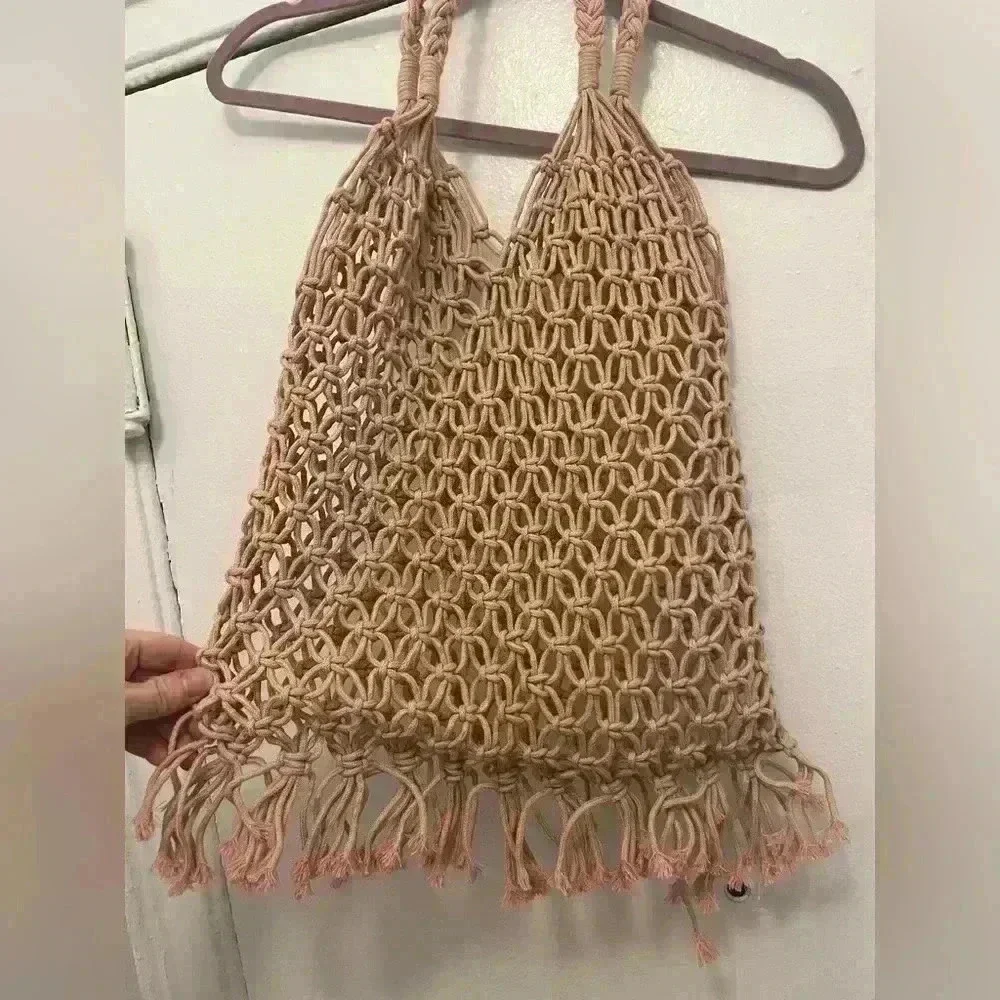 Crochet Macramé Tote